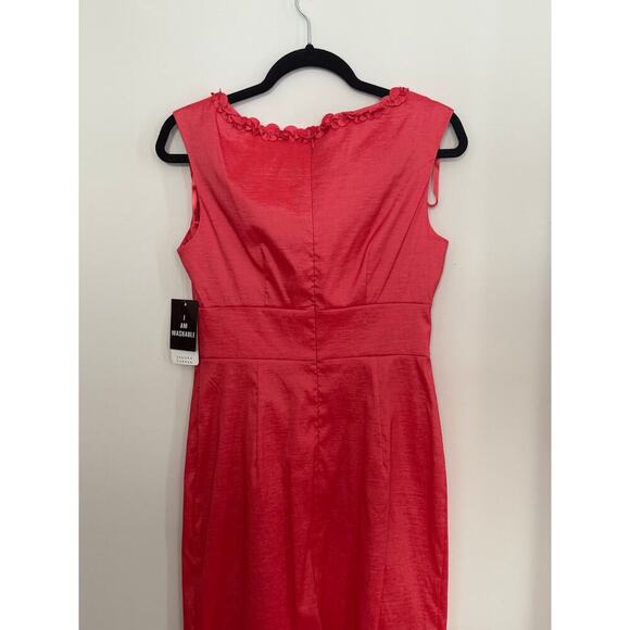 NWT Sandra Darren Pink/Coral Dress Size 6 - Picture 3 of 12